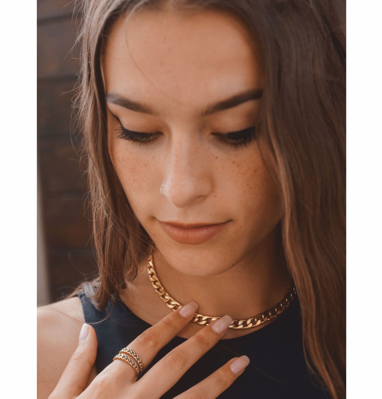 Conjunto Colar e Pulseira Nicolle - em aço inoxidável