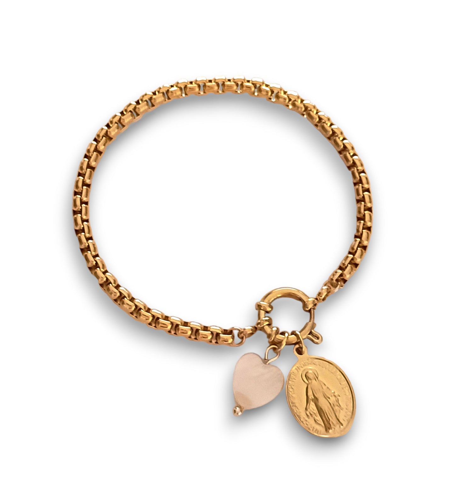 Pulseira Lady of Graces - em aço inoxidável dourado