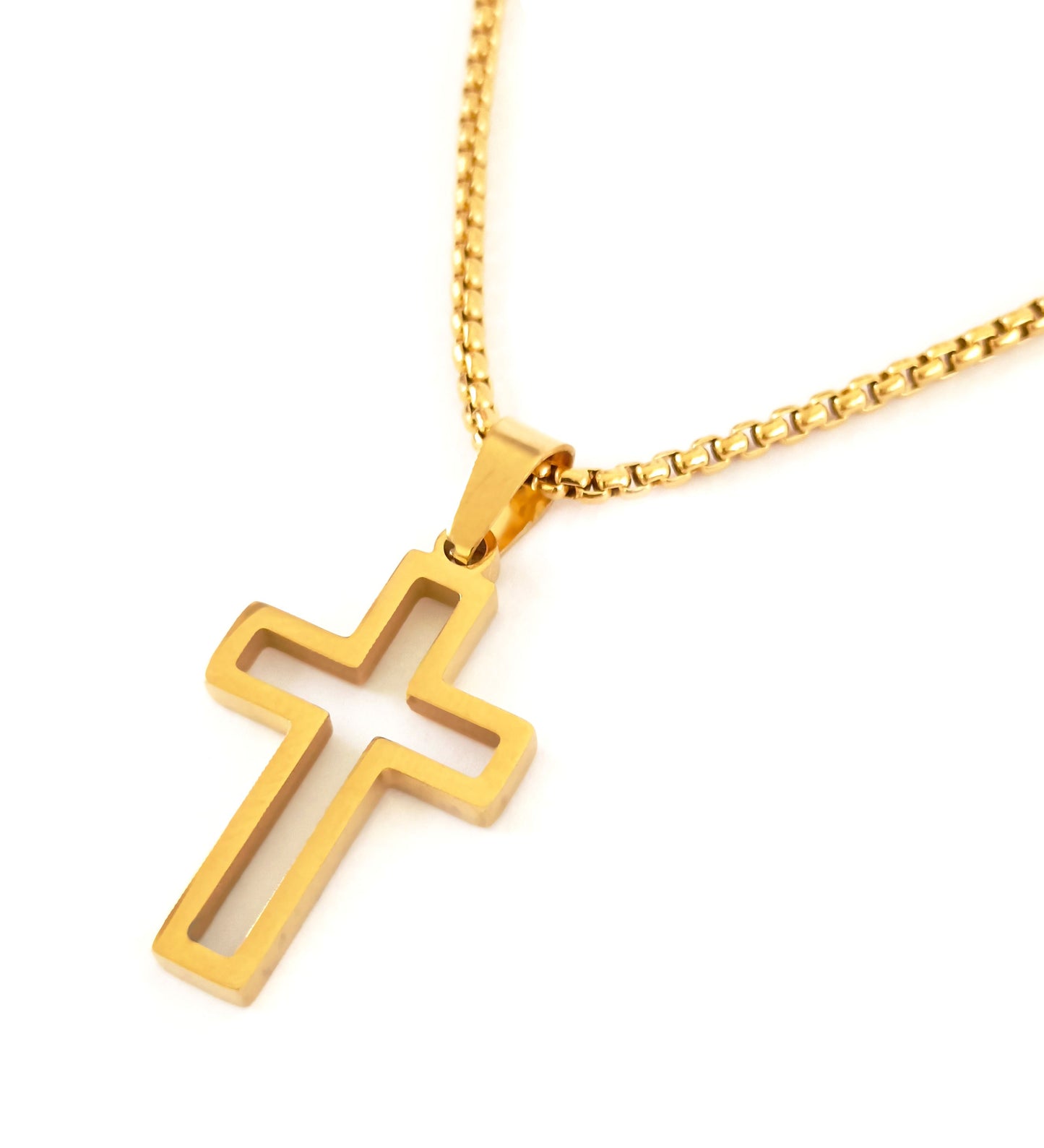 Colar Pollux - em aço inoxidável dourado