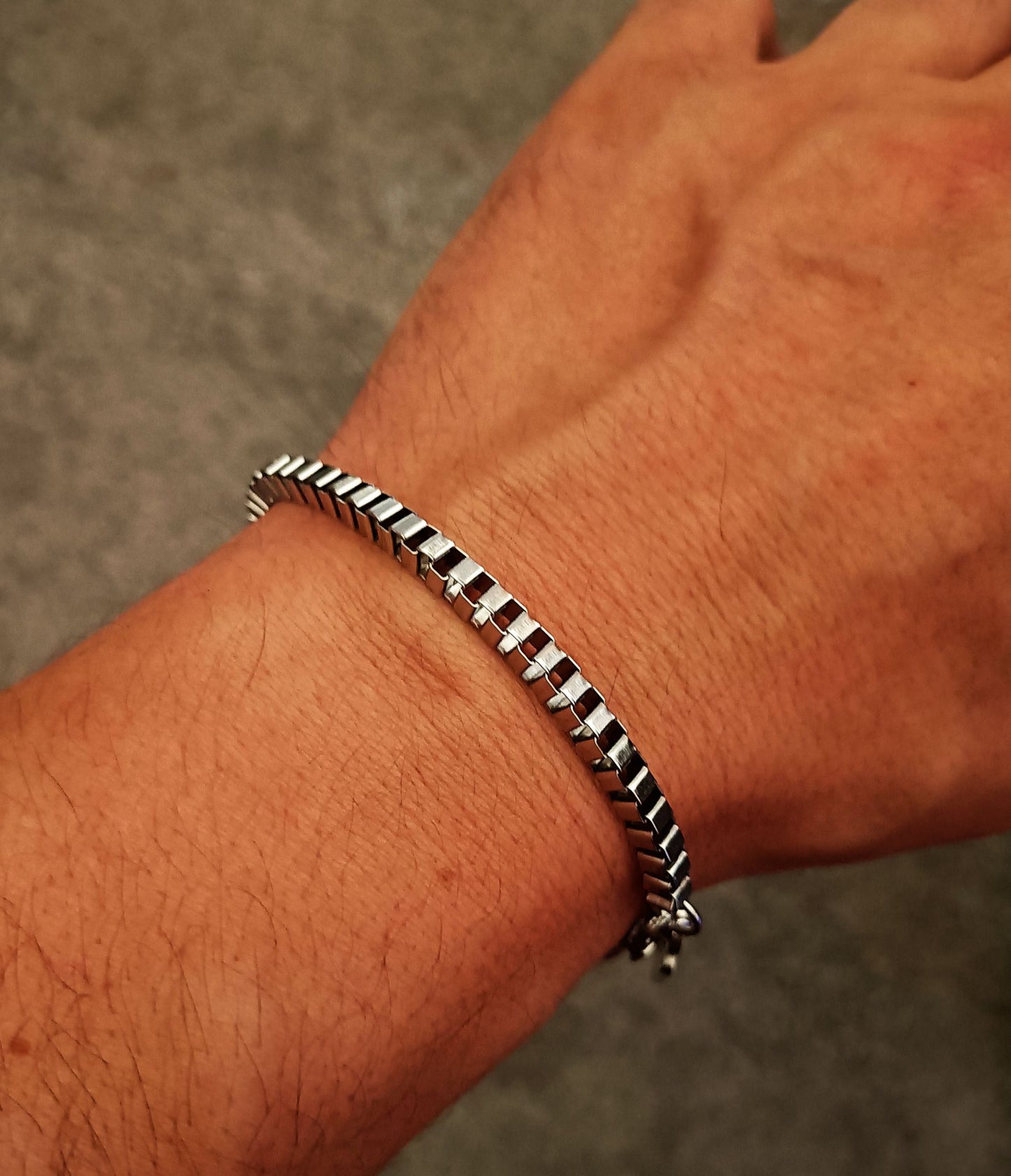 Conjunto Colar e Pulseira Caius - em aço inoxidável