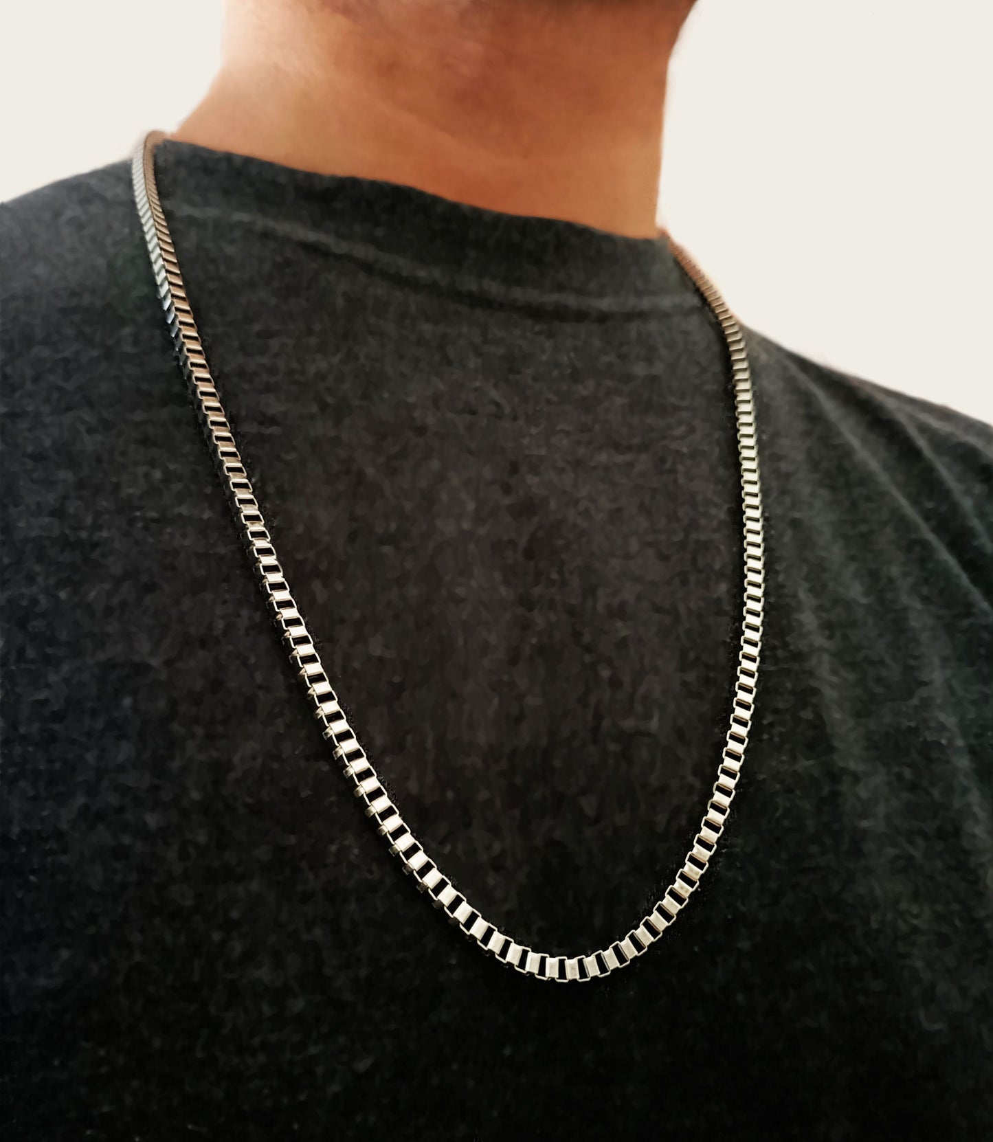 Conjunto Colar e Pulseira Caius - em aço inoxidável