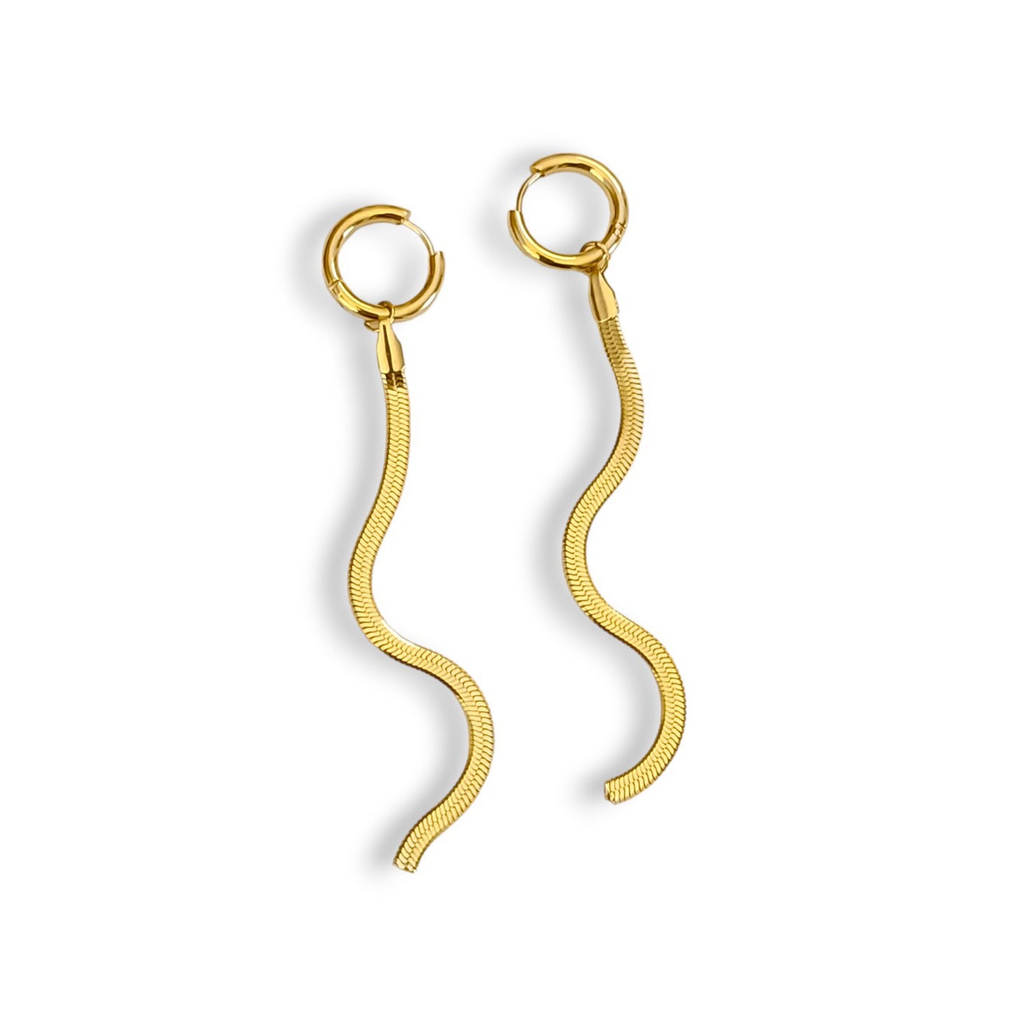 Brincos Line - em aço inoxidável dourado