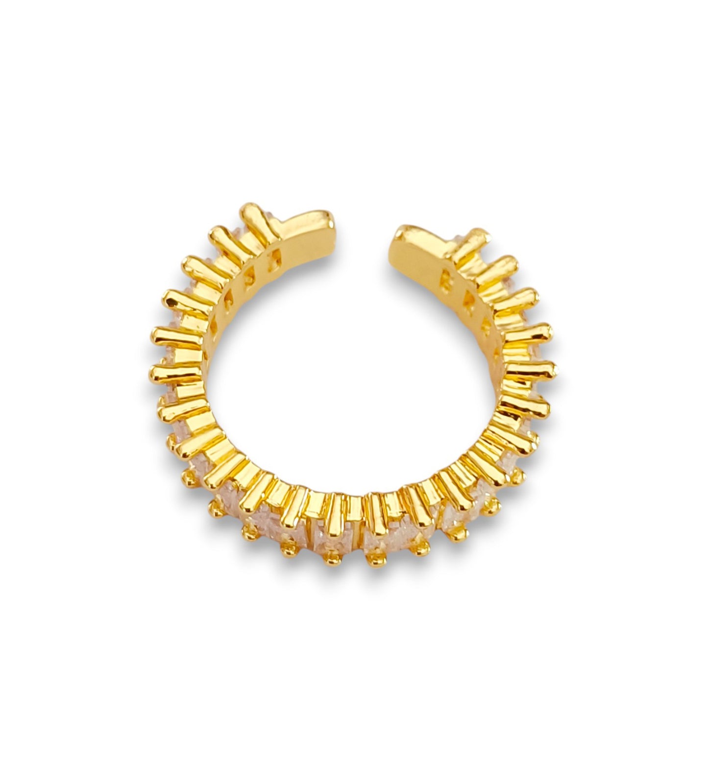 Anel Eos Cristal - em aço inoxidável