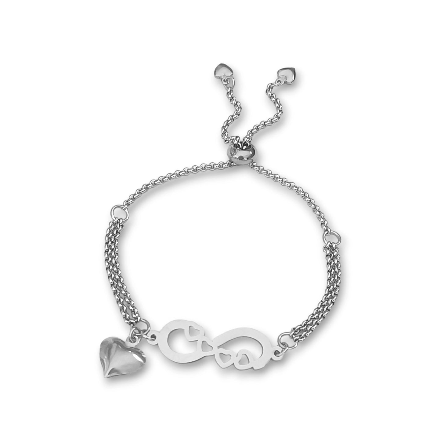 Pulseira Infinite Love - em aço inoxidável