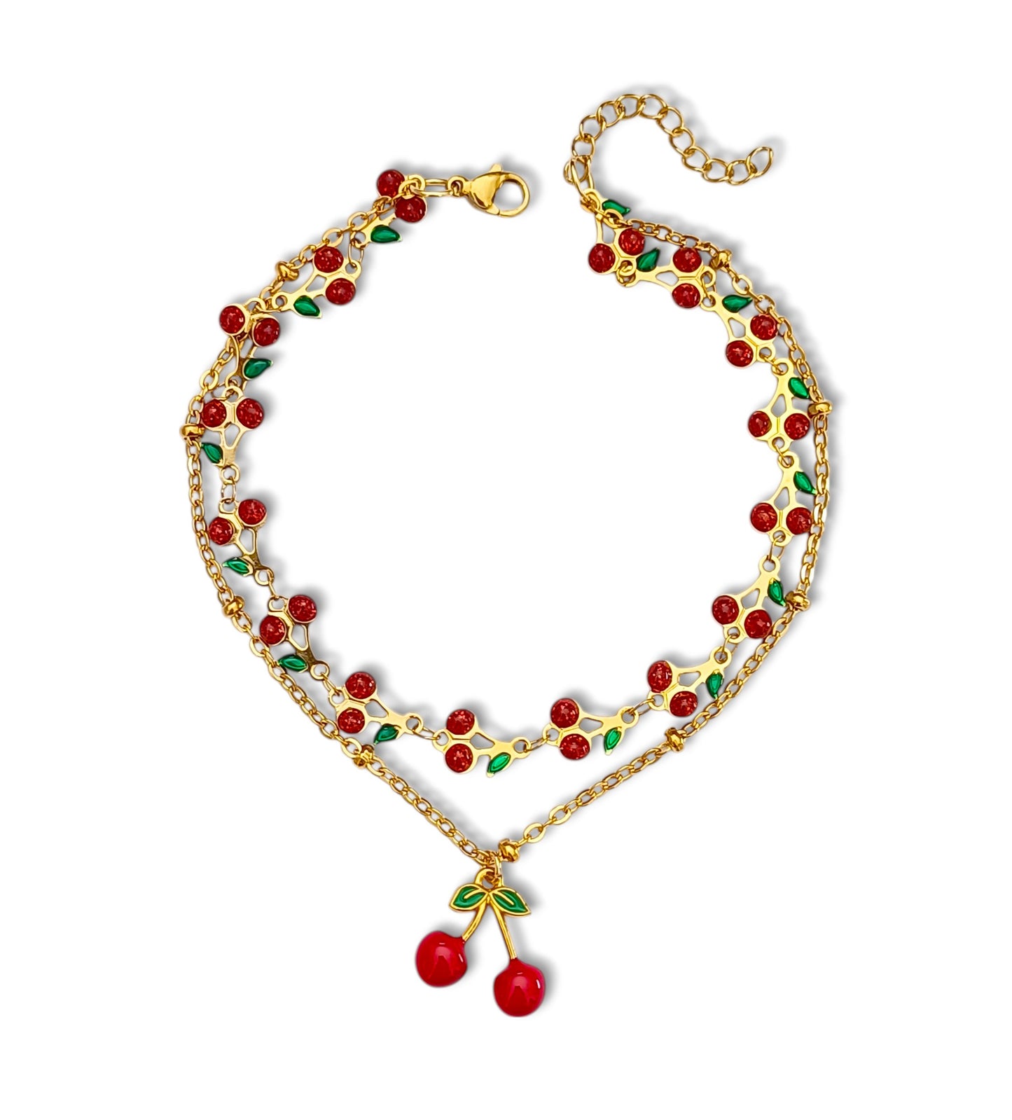 Tornozeleira Cherry - em aço inoxidável