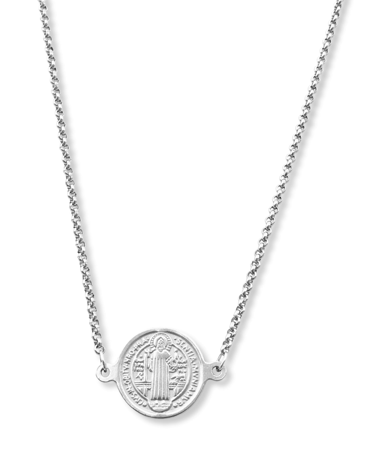 Colar St. Benedict`s - em aço inoxidável