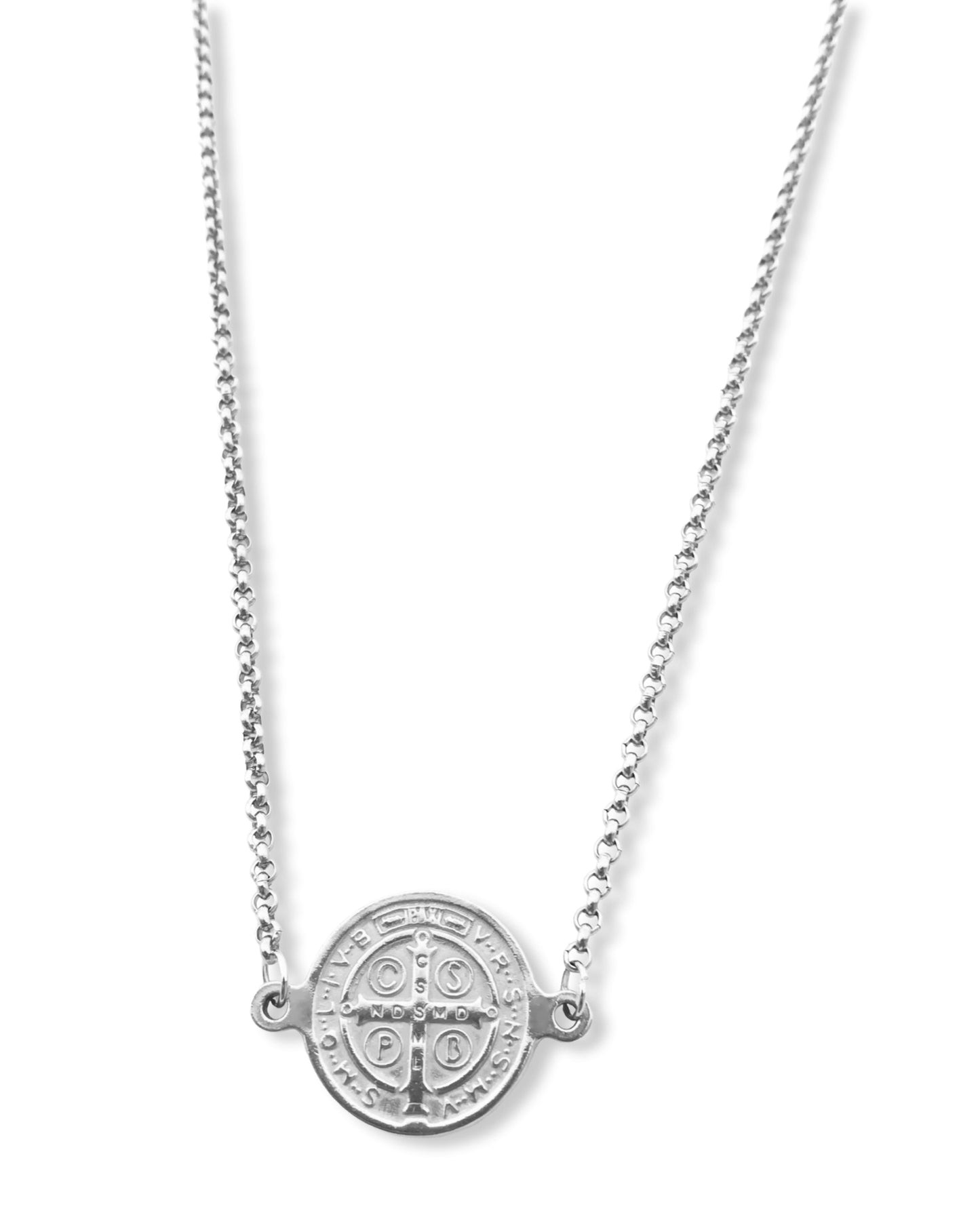 Colar St. Benedict`s - em aço inoxidável