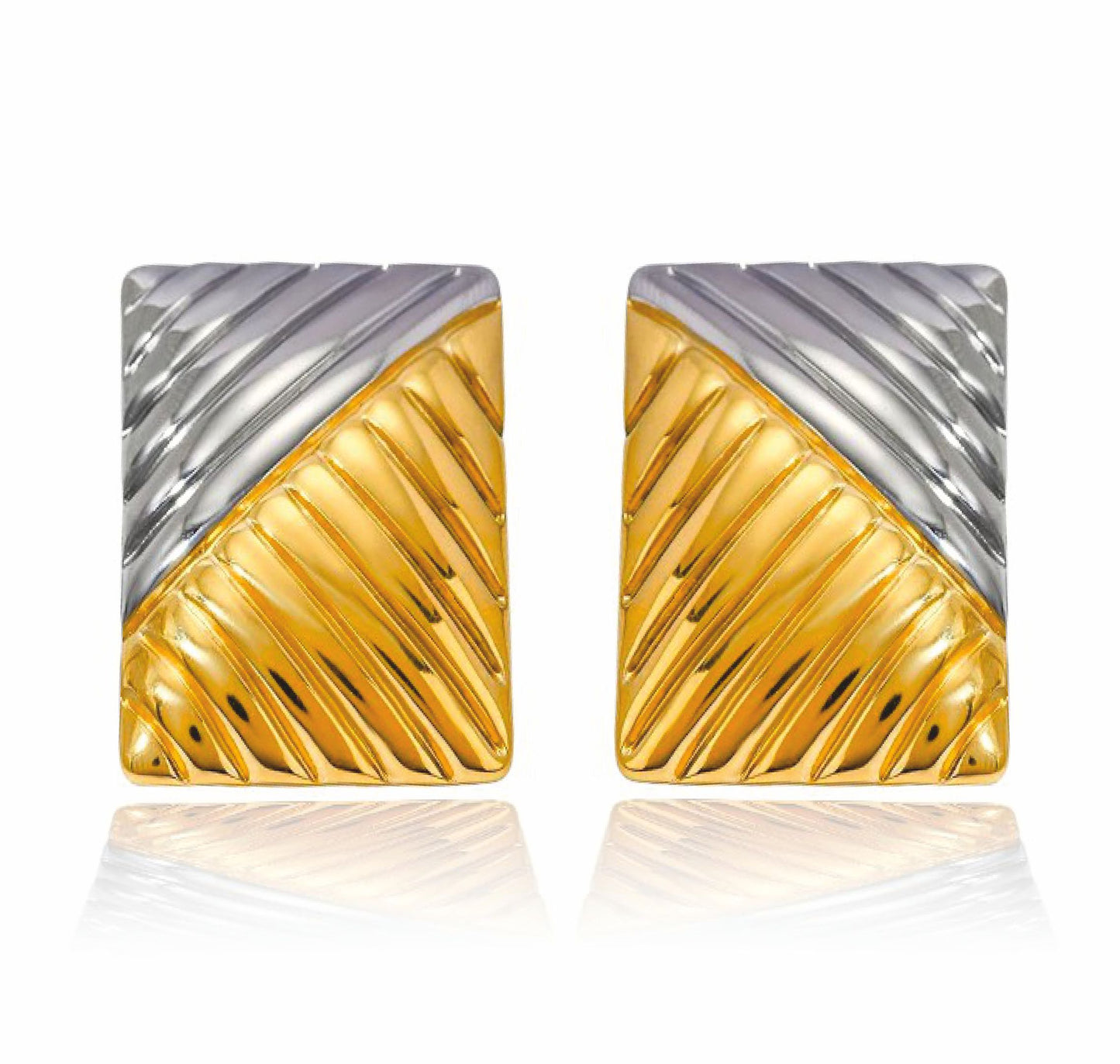 Brincos Golden & Silver - em aço inoxidável