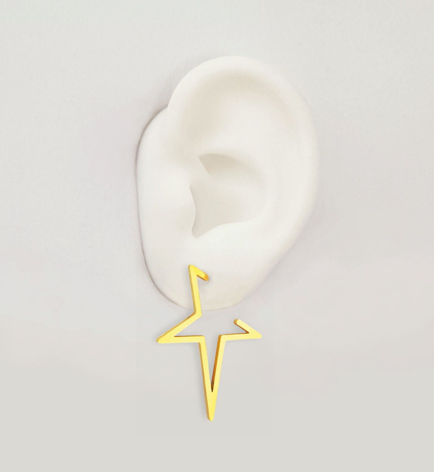 Brincos Stars Gold - em aço inoxidável