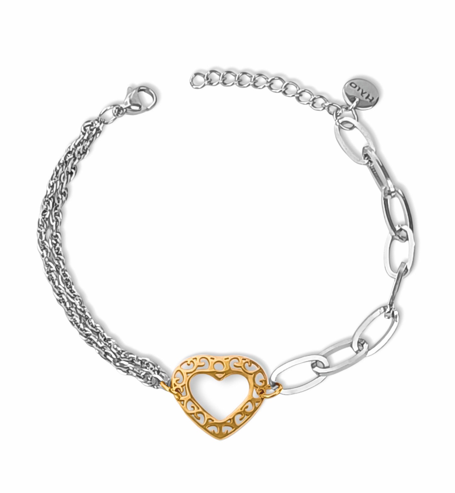 Pulseira Corazón Gold - em aço inoxidável