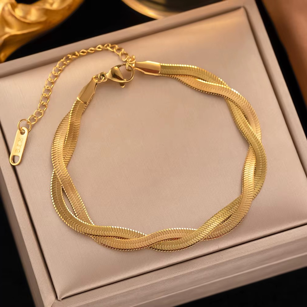 Pulseira Ariel - em aço inoxidável dourado