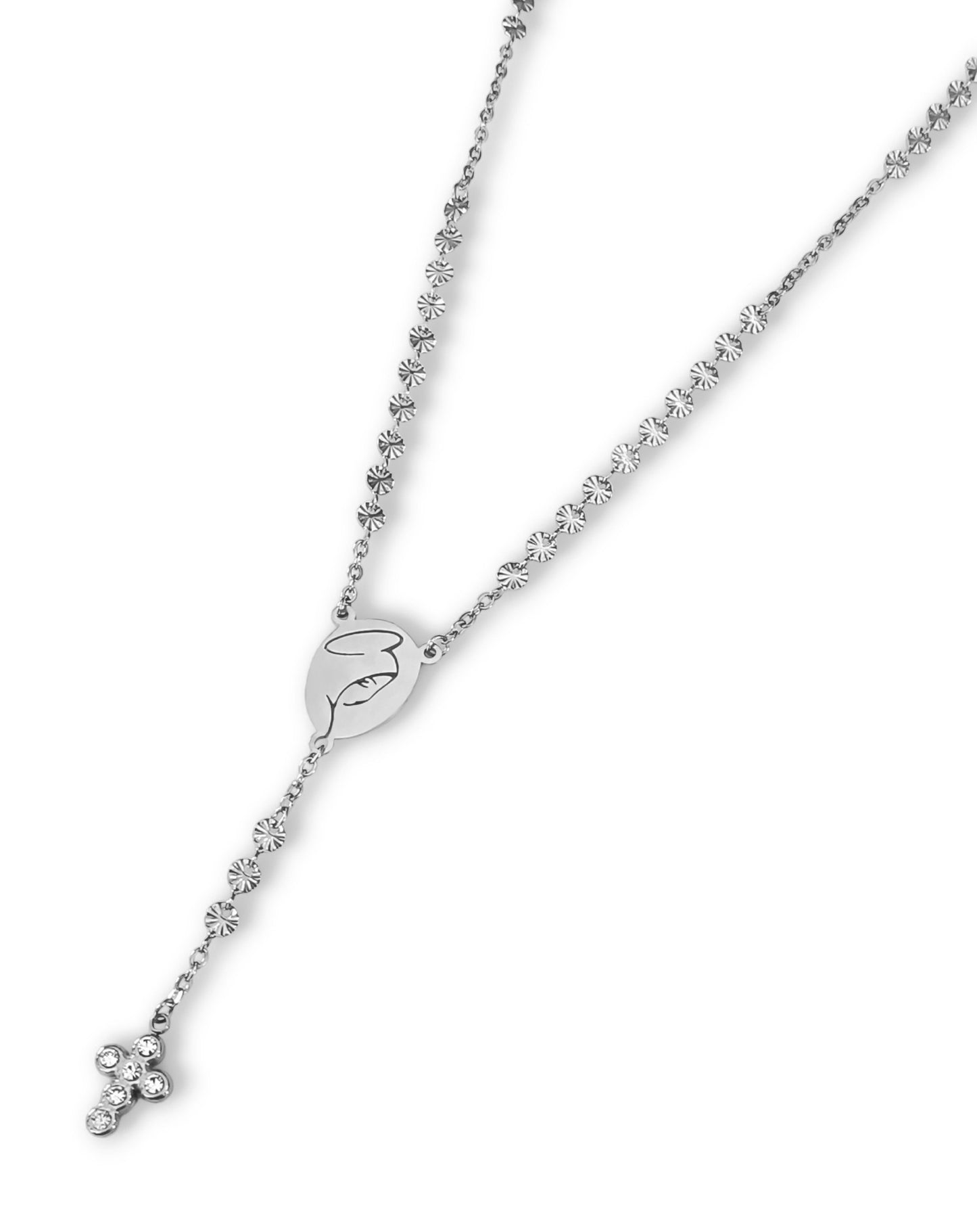 Colar Nossa Senhora - em aço inoxidável