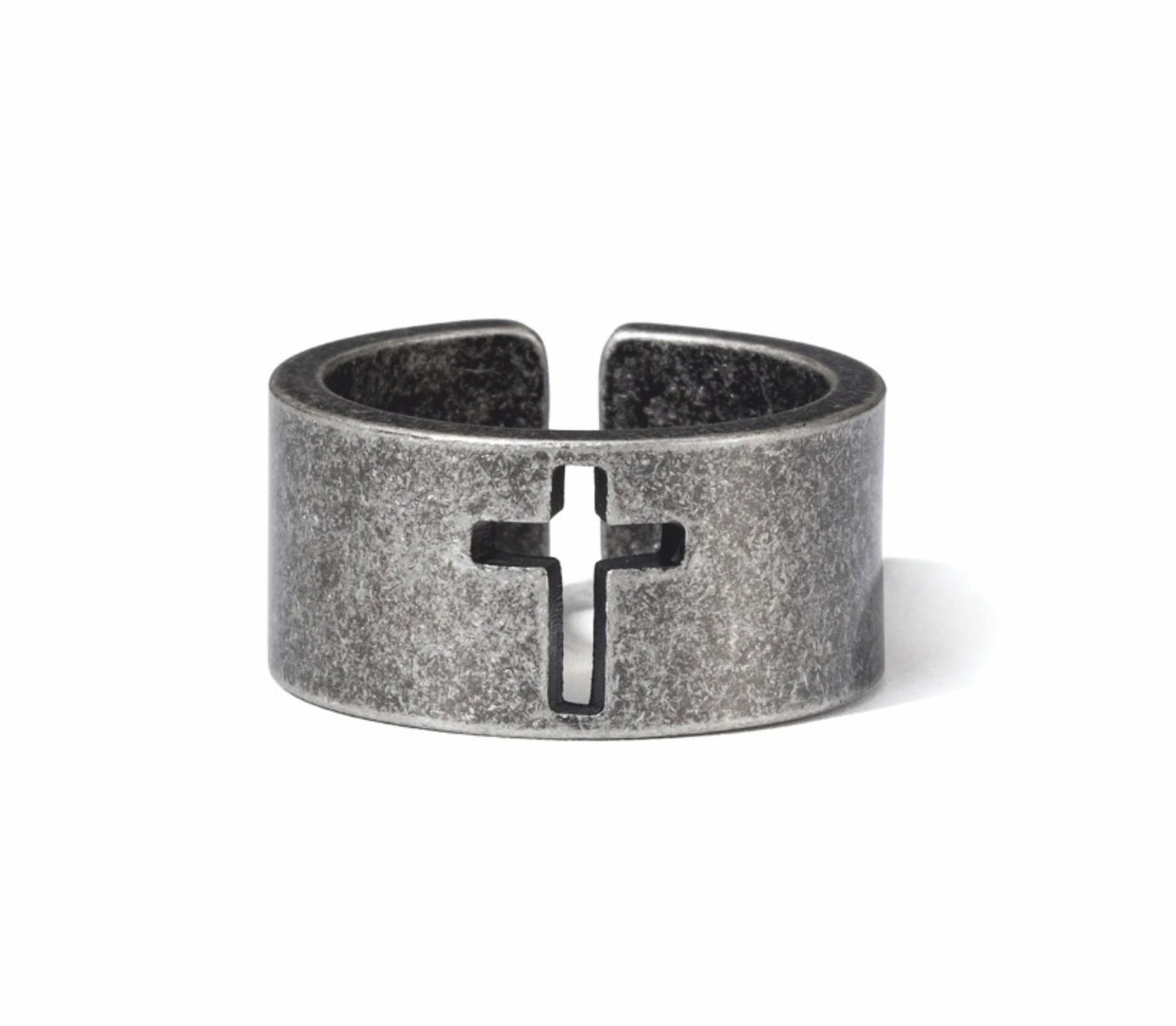 Anel vintage Cross - aço inoxidável