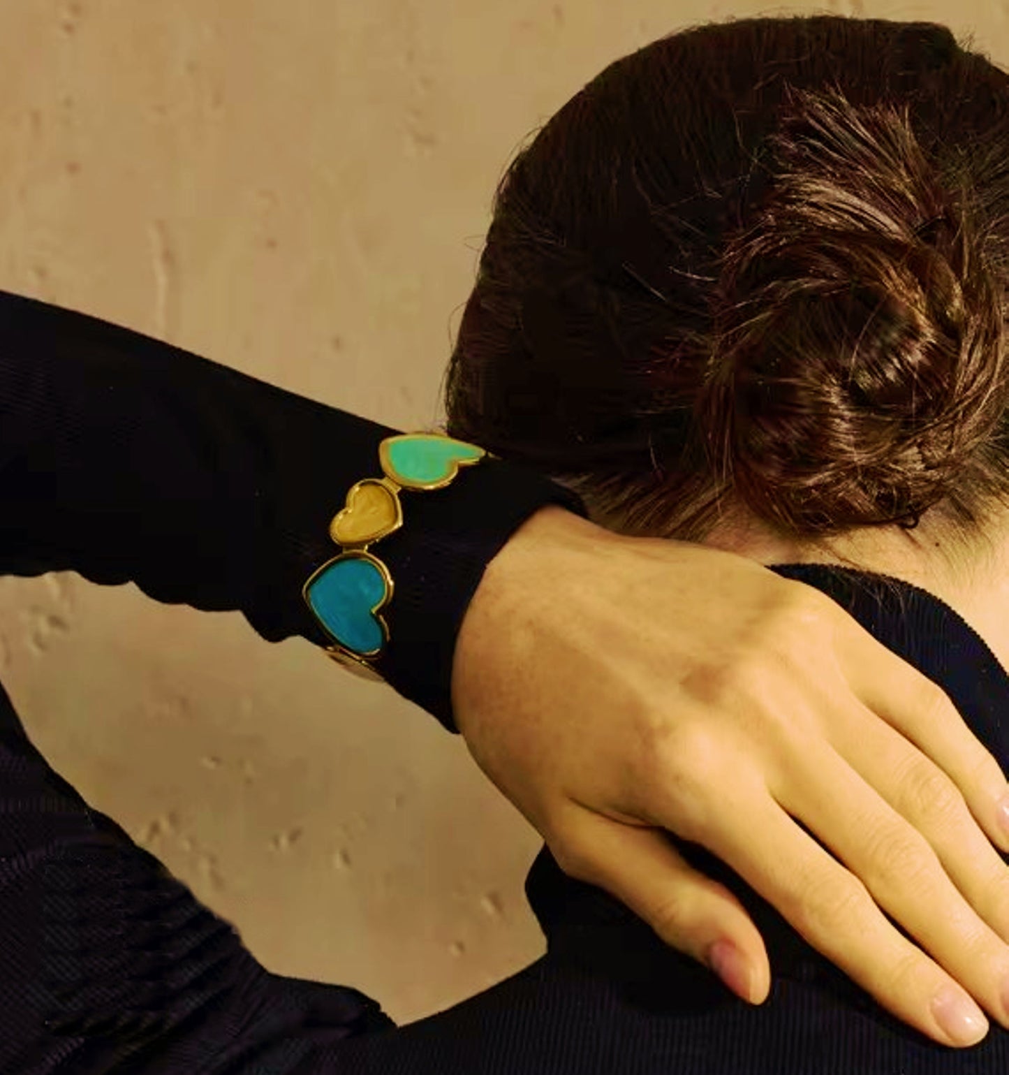 Pulseira Colorful Hearts - em aço inoxidável