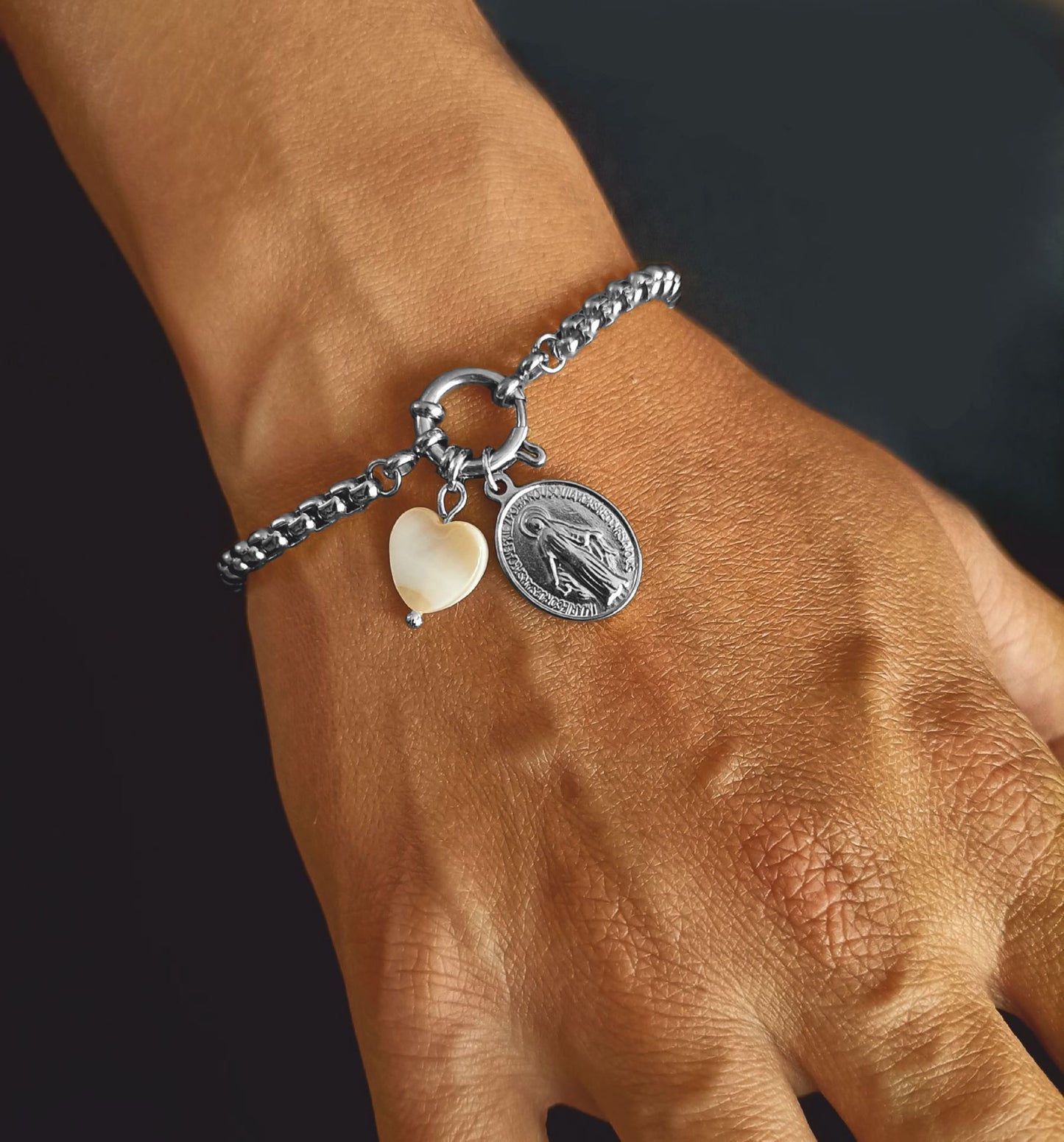 Pulseira Lady of Graces - em aço inoxidável