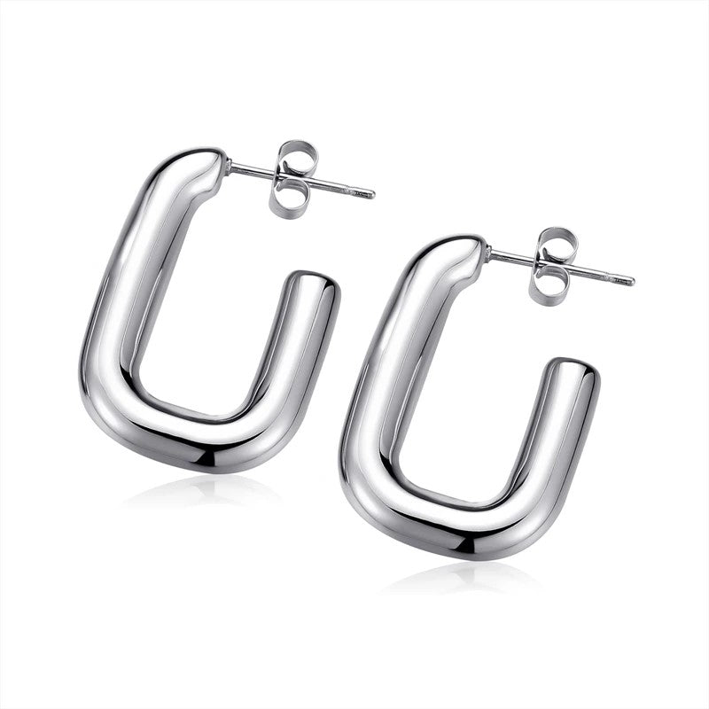 Brincos Hoops - em aço inoxidável