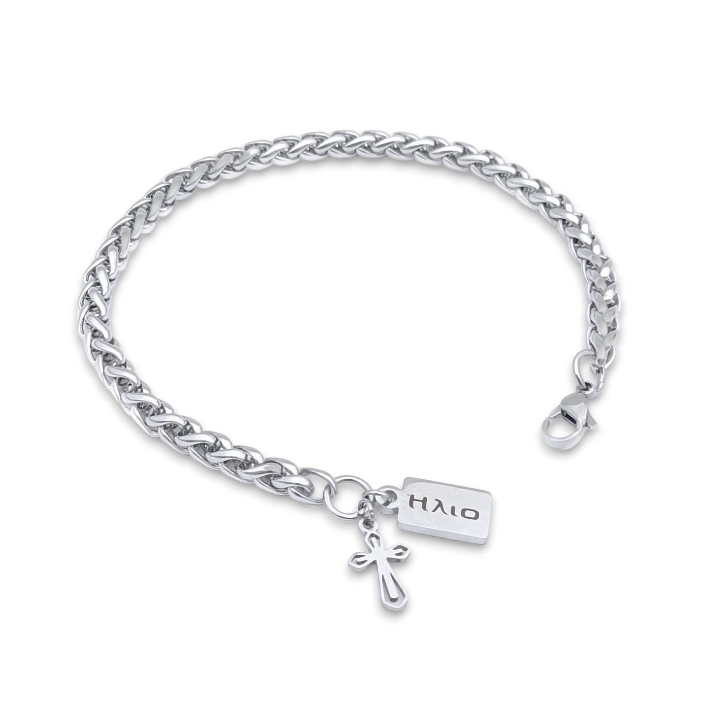 Pulseira Cruzados - em aço inoxidável