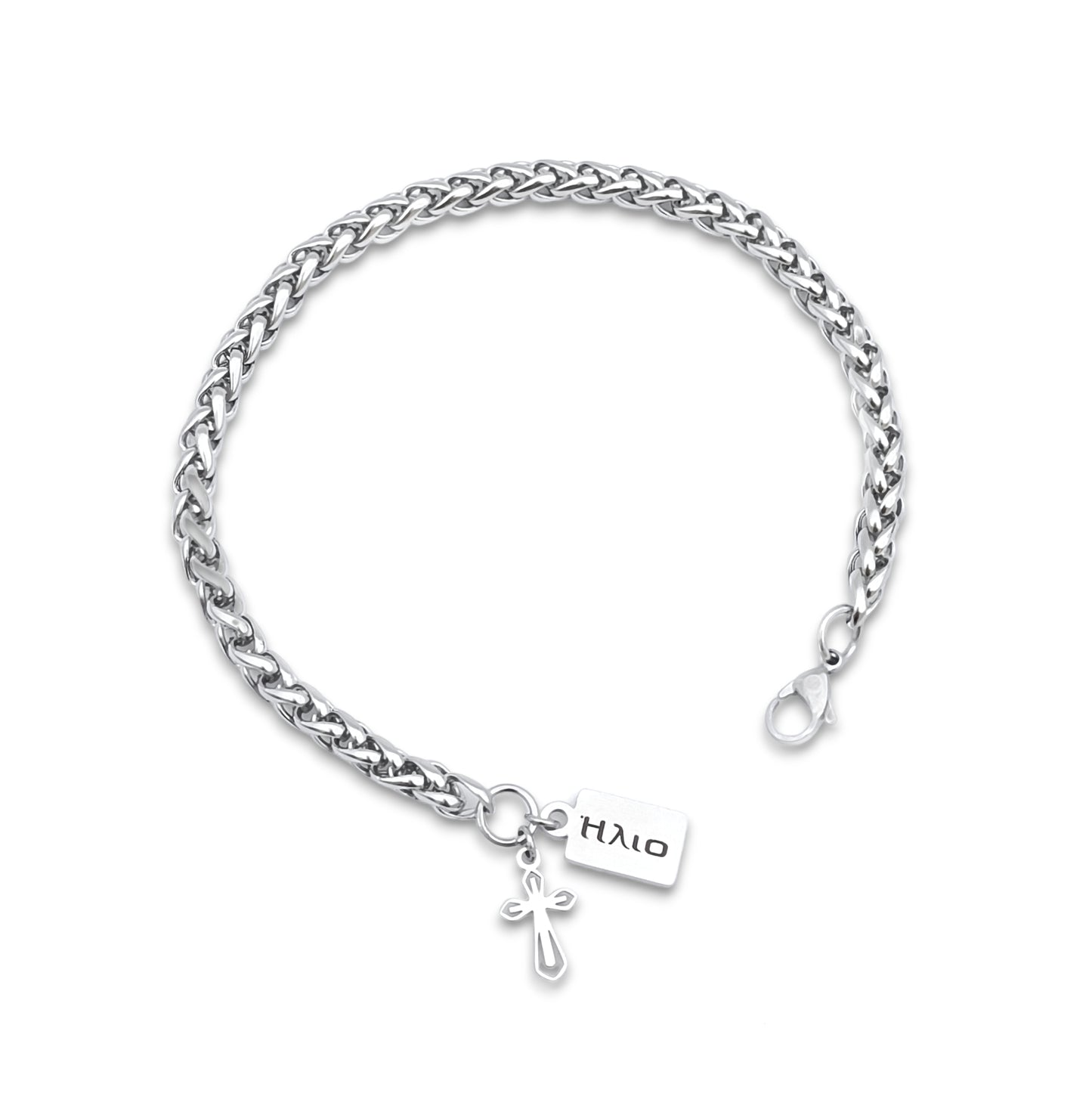 Pulseira Cruzados - em aço inoxidável