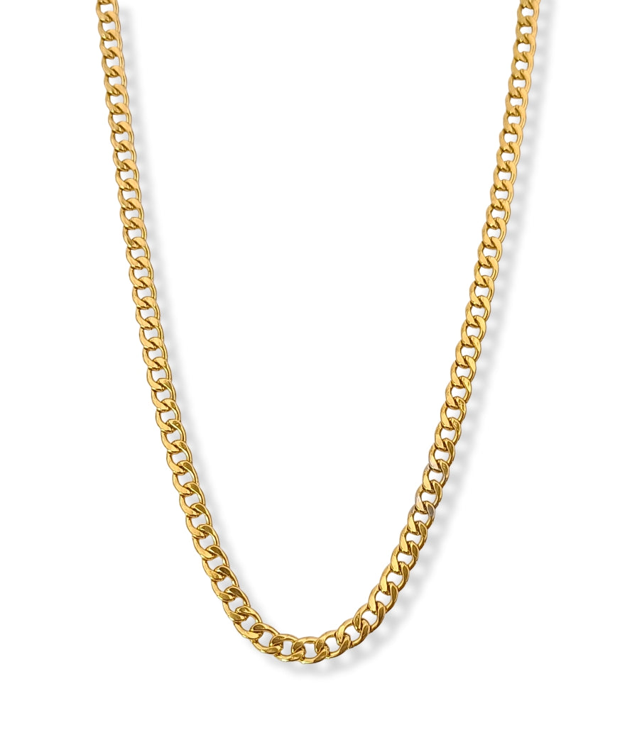 Colar Flamma - em aço inoxidável dourado