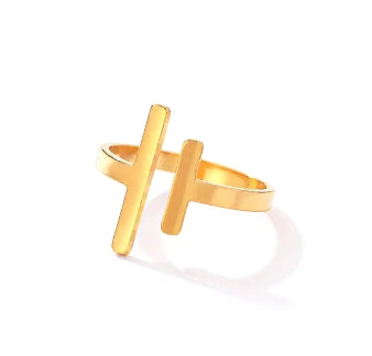 Anel Simple - em aço inoxidável dourado