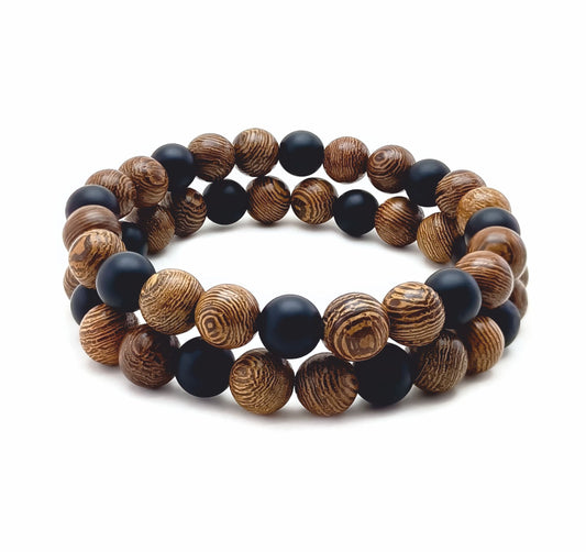 Pulseira Wood & Stone - conjunto