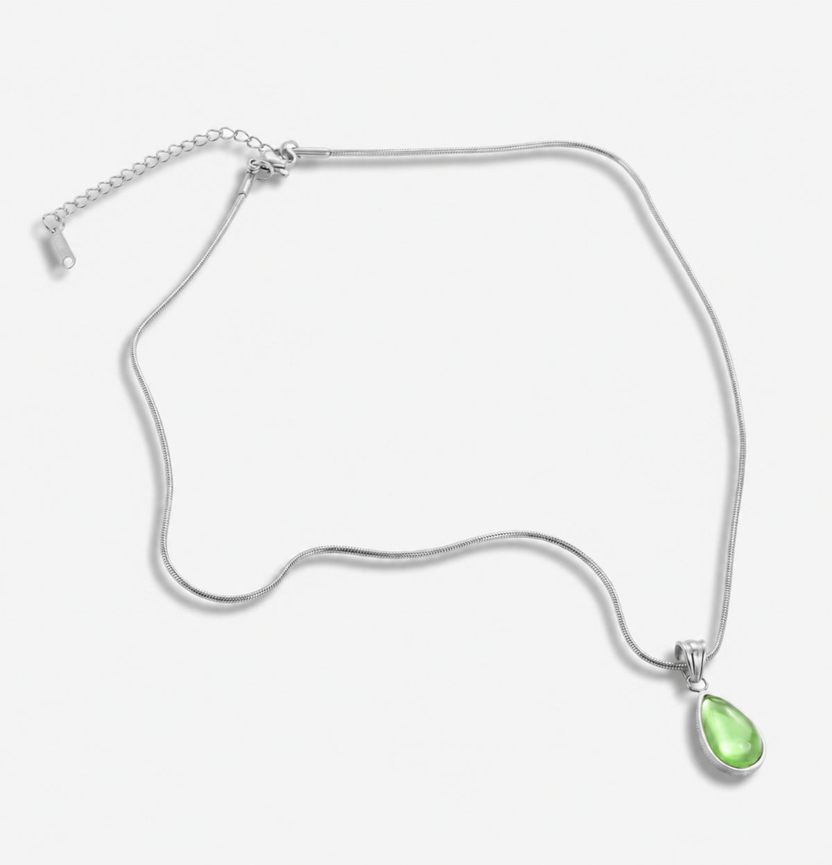 Colar Green Drop - em aço inoxidável