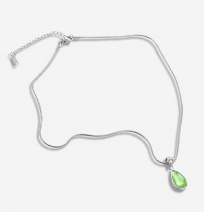 Colar Green Drop - em aço inoxidável
