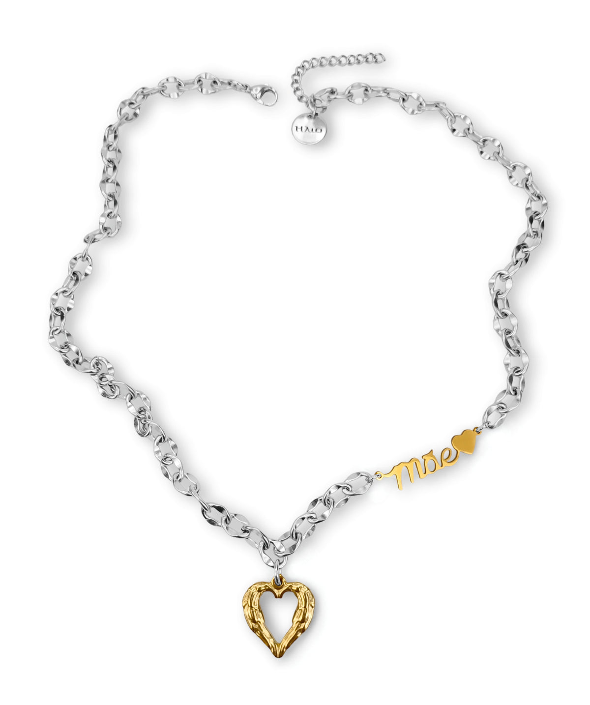 Colar Mother`s Heart Silver - em aço inoxidável