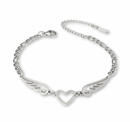 Pulseira Angel's Wings - em aço inoxidável