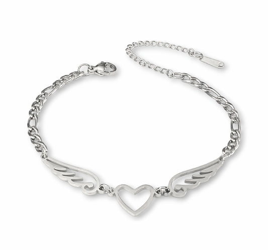 Pulseira Angel's Wings - em aço inoxidável