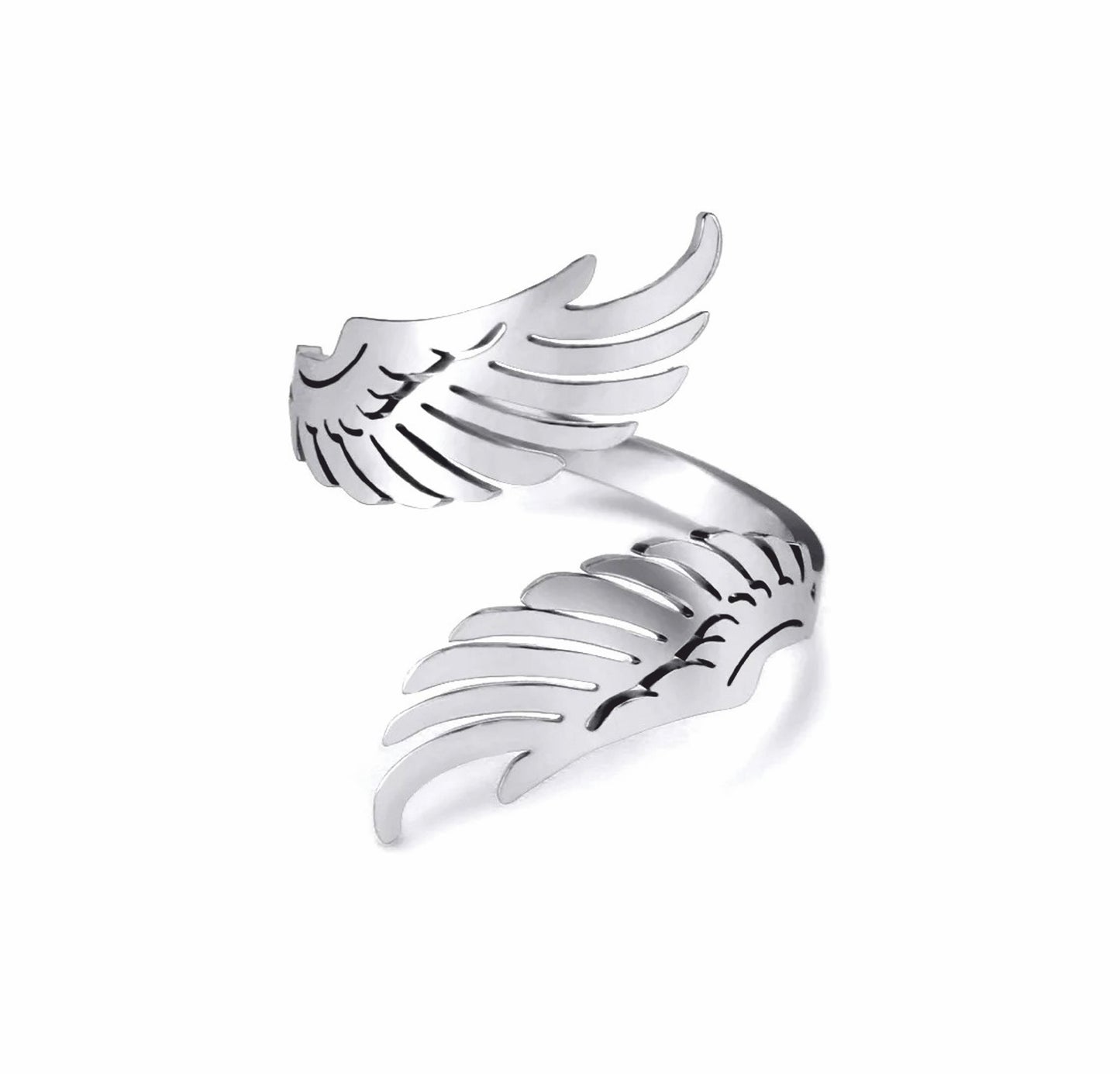 Anel Wings - em aço inoxidável