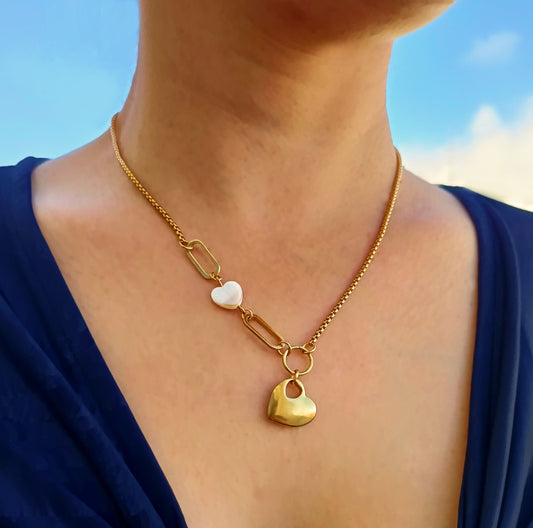Colar Atena - em aço inoxidável dourado