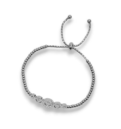 Pulseira Shiny Hearts - em aço inoxidável