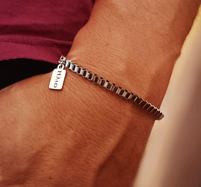 Conjunto Colar e Pulseira Caius - em aço inoxidável