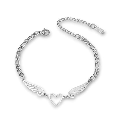 Pulseira Angel's Wings - em aço inoxidável