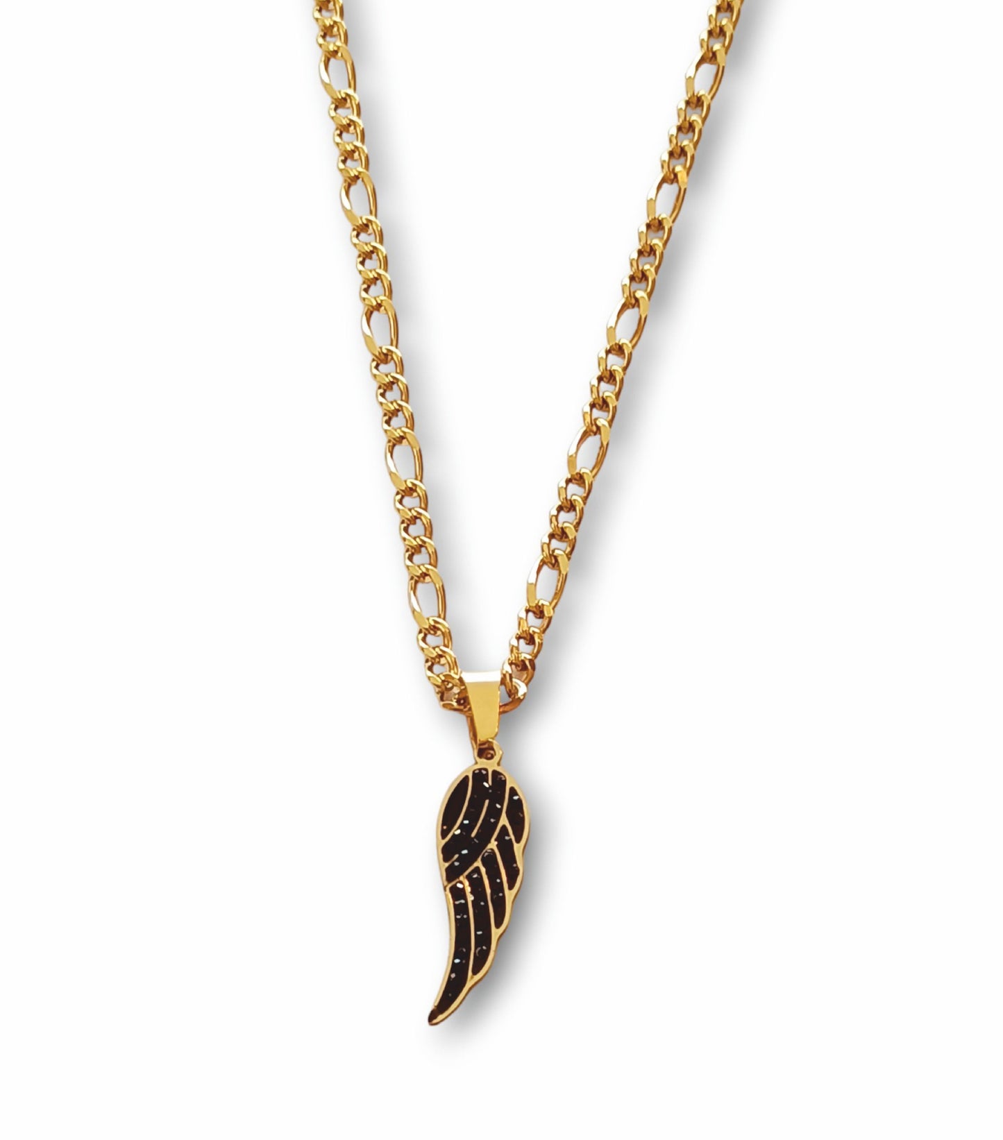 Colar Shiny Wing - em aço inoxidável dourado