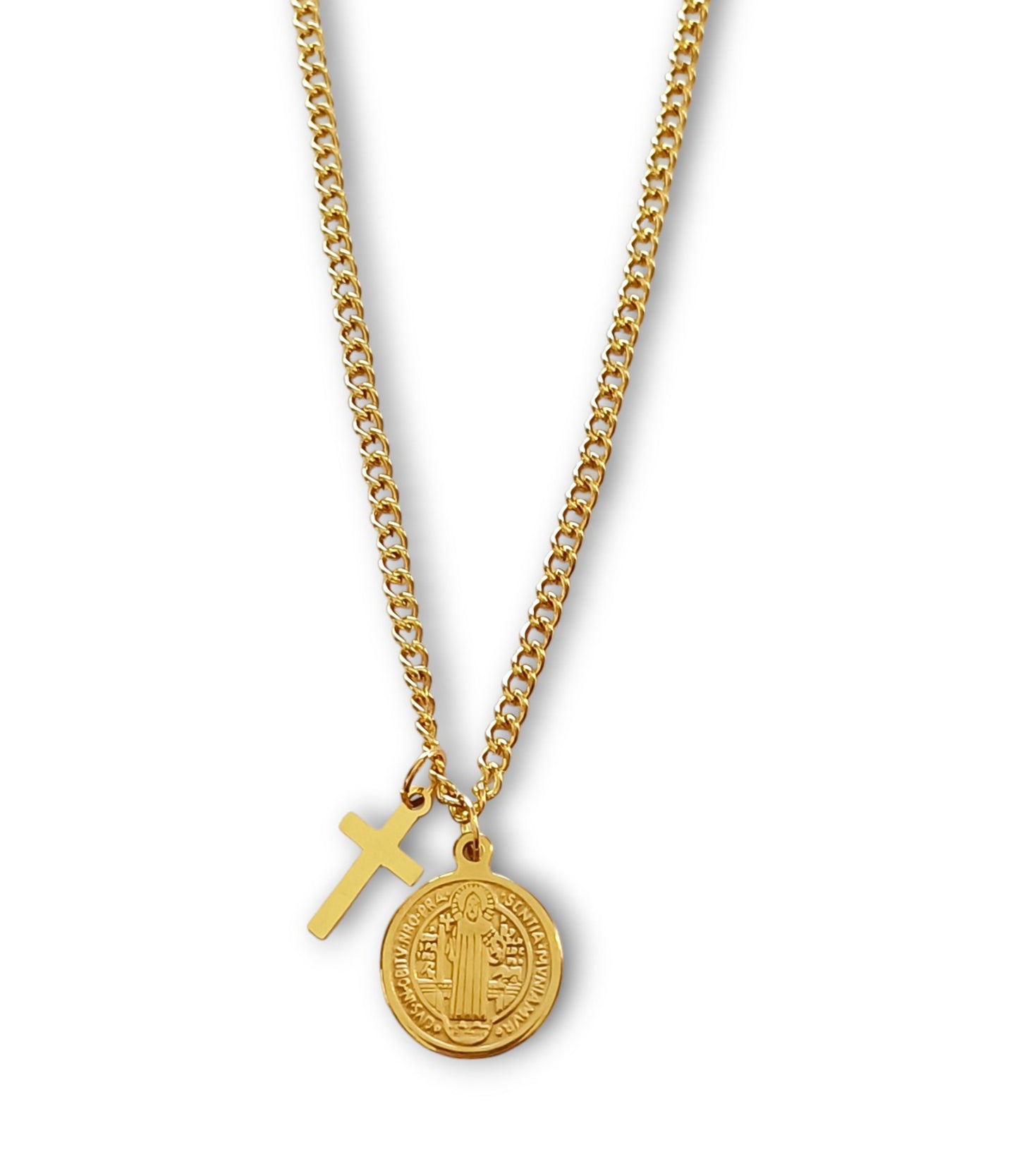 Colar Núrsia - em aço inoxidável dourado