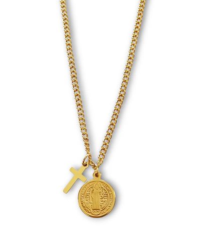 Colar Núrsia - em aço inoxidável dourado