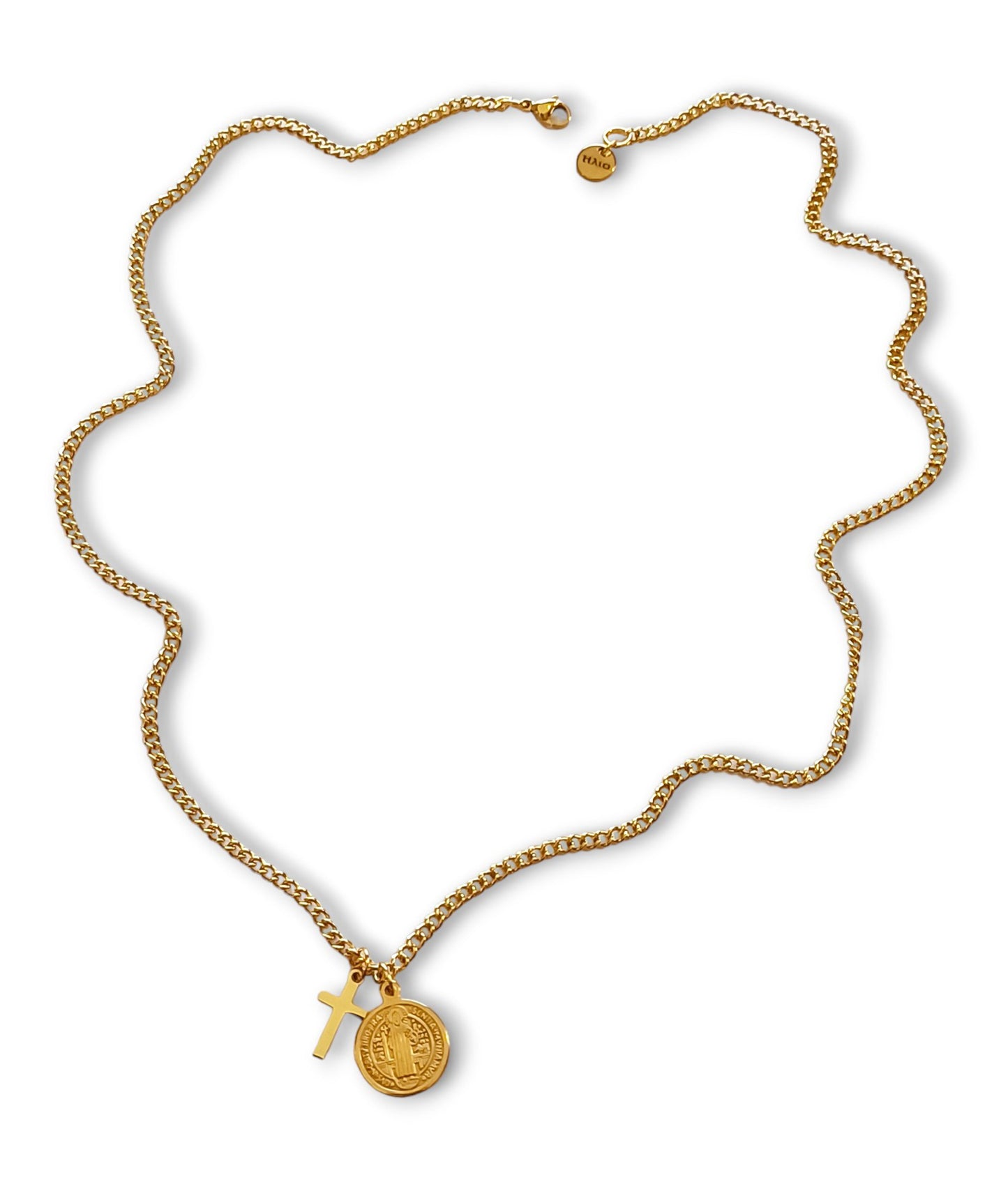 Colar Núrsia - em aço inoxidável dourado