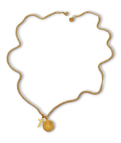 Colar Núrsia - em aço inoxidável dourado