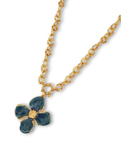 Colar Big Flower - em aço inoxidável