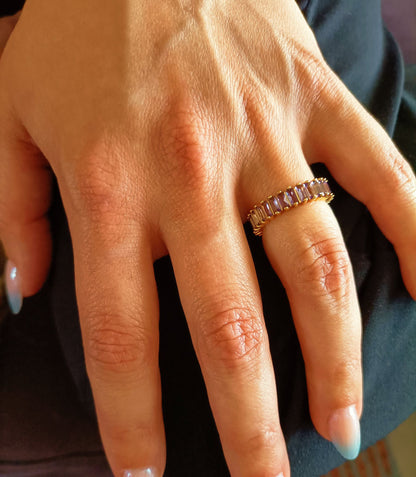 Anel Eos Purple - em aço inoxidável