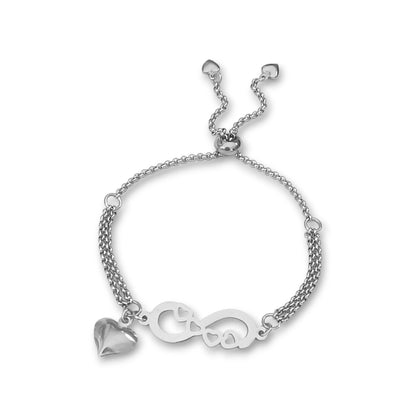 Pulseira Infinite Love - em aço inoxidável