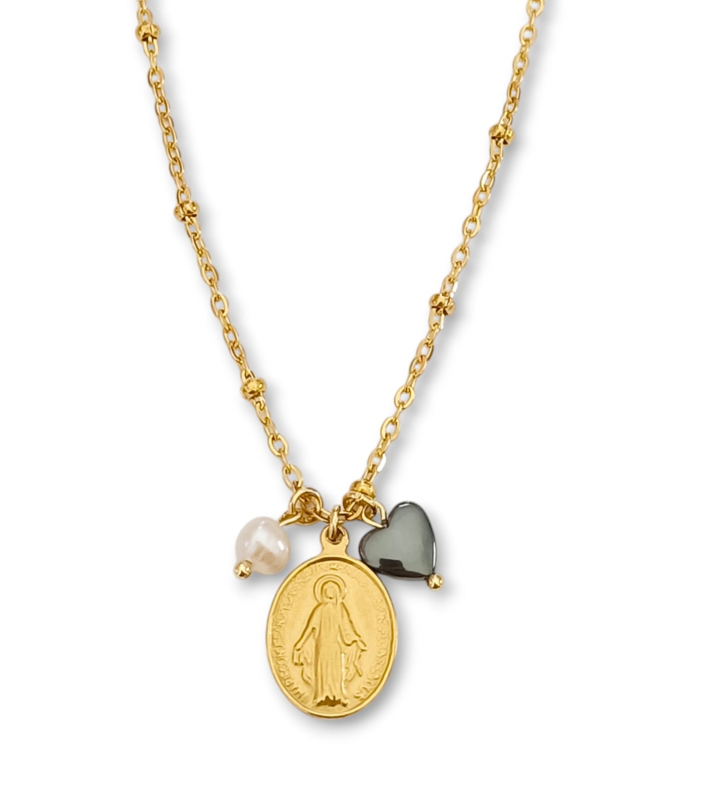 Colar Lady of Graces - em aço inoxidável dourado