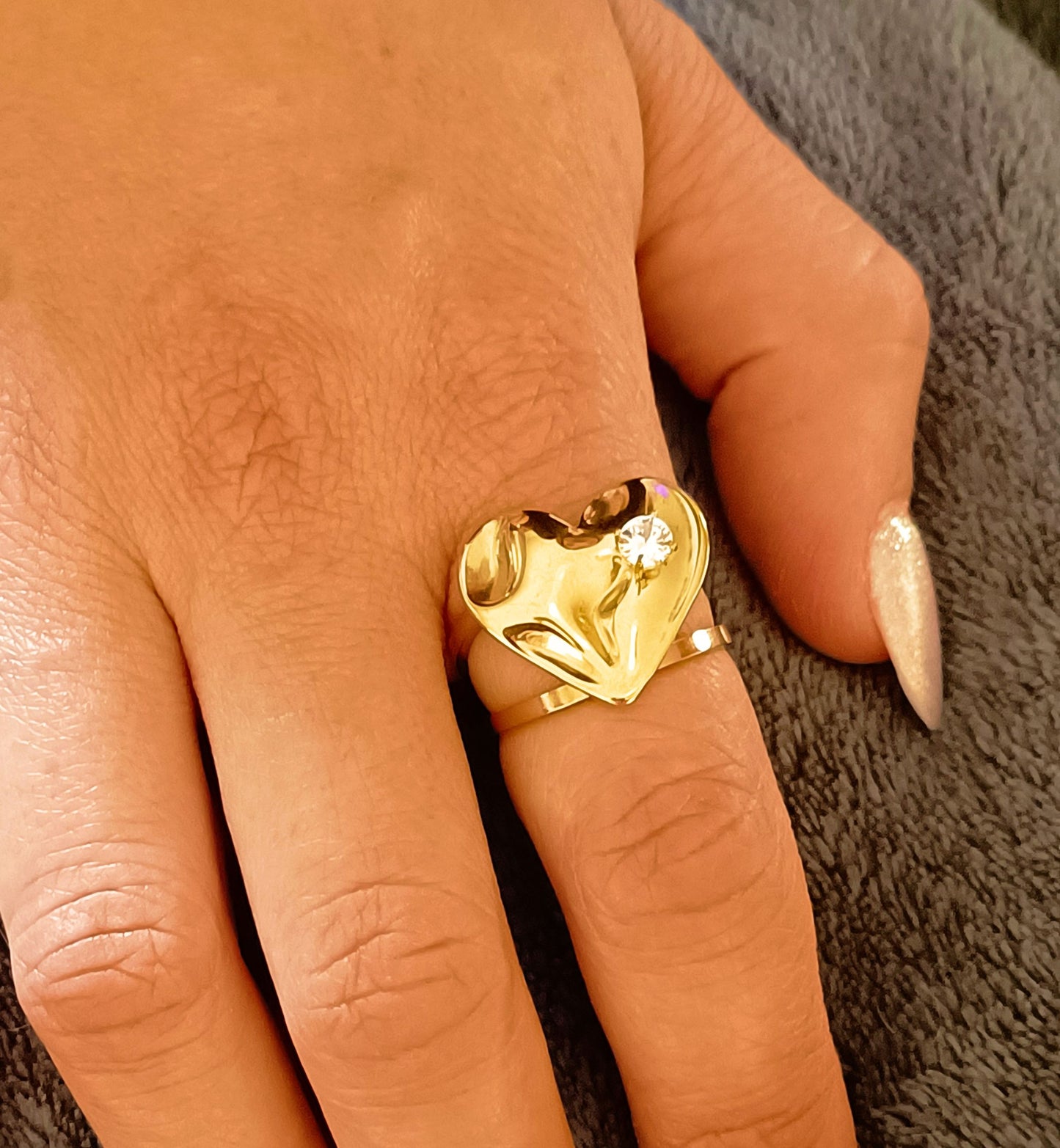 Anel Corazón - em aço inoxidável