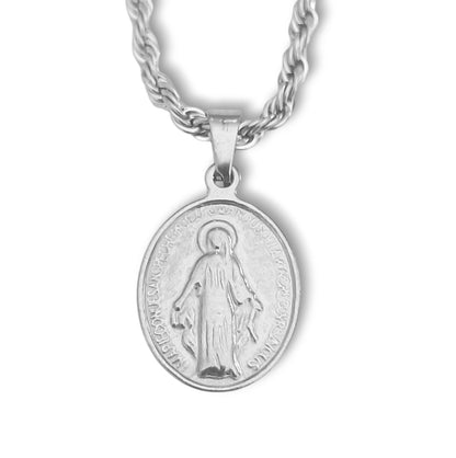 Colar Senhora da Graça - em aço inoxidável