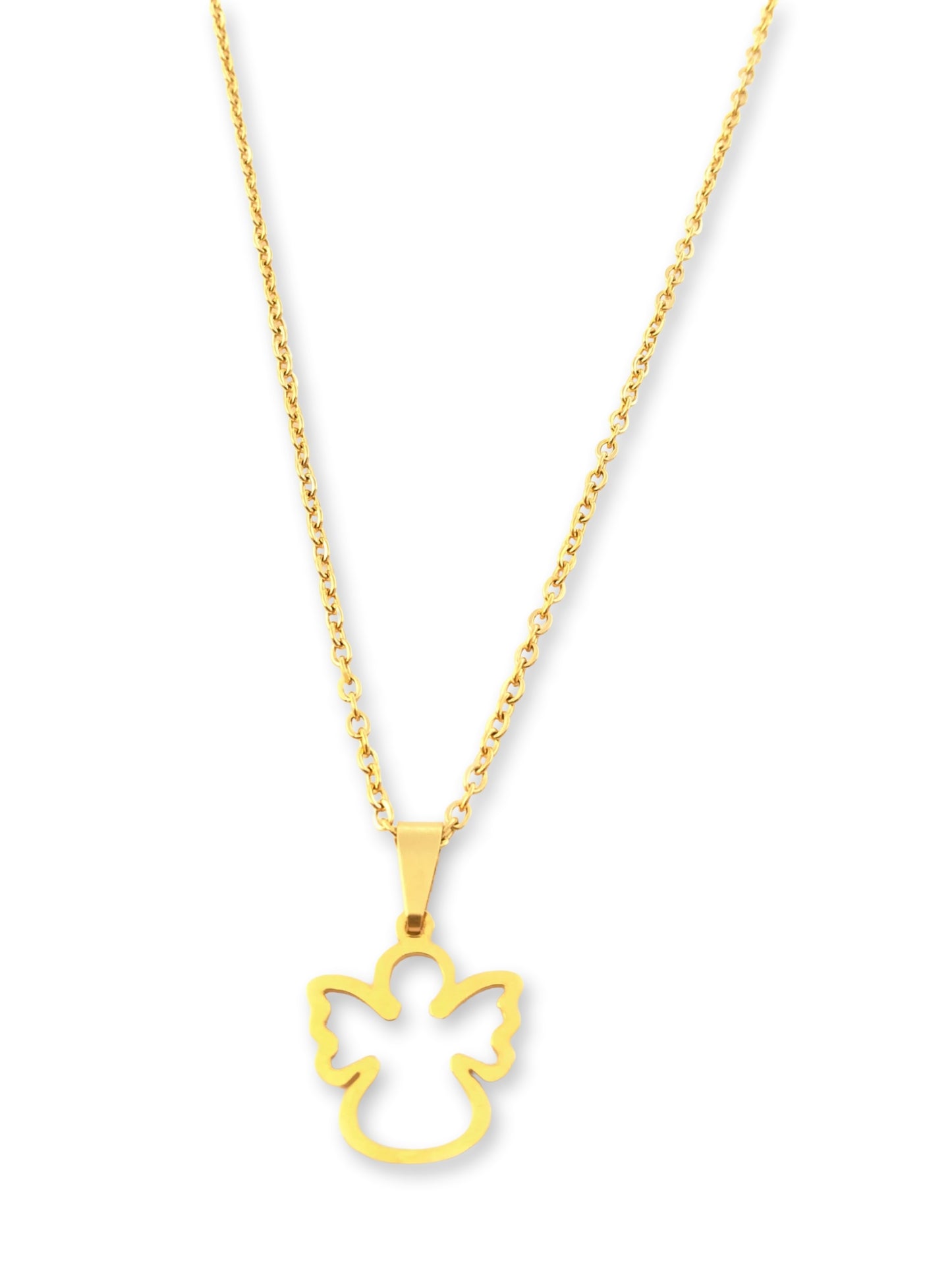 Conjunto Colar e Pulseira Dina - em aço inoxidável dourado