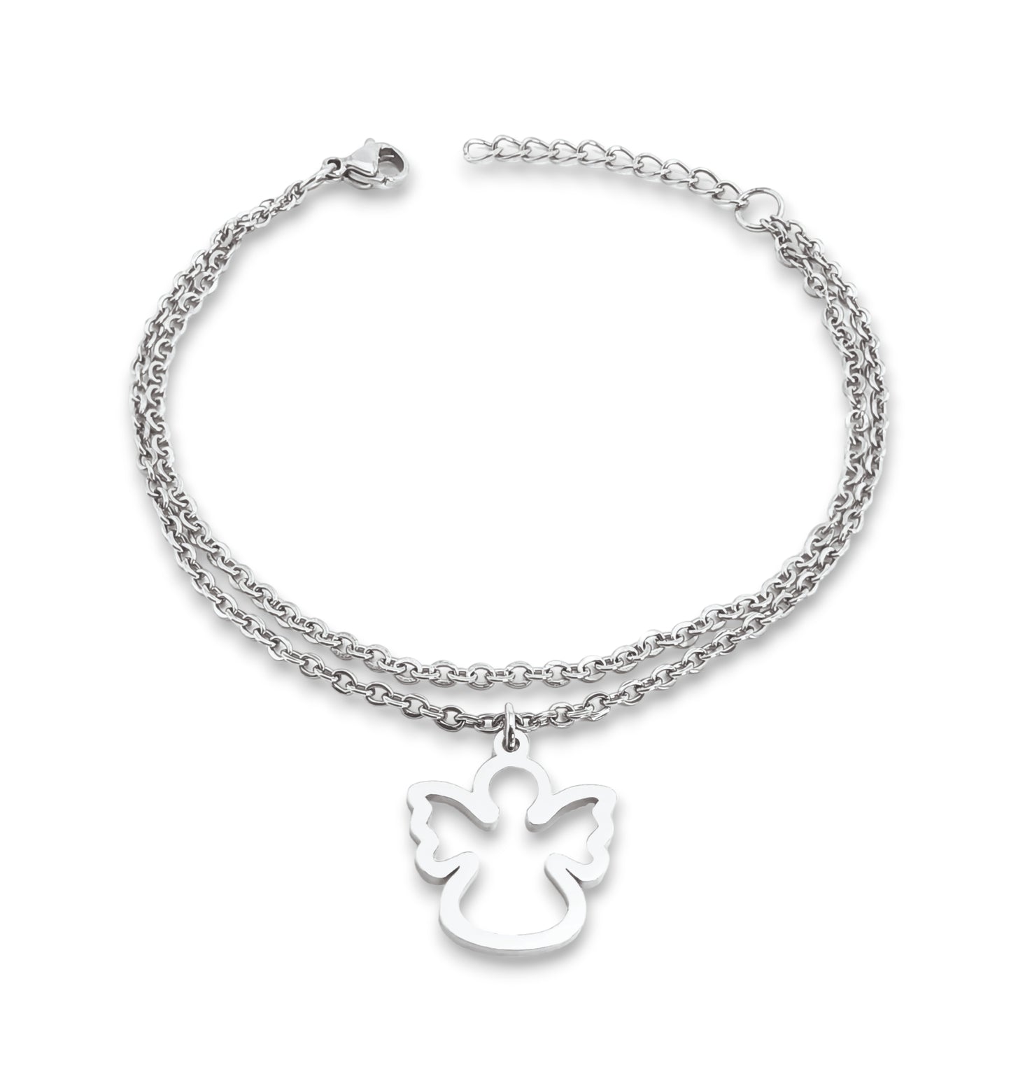 Conjunto Colar e Pulseira Dina - em aço inoxidável
