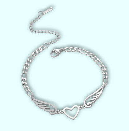 Pulseira Angel's Wings - em aço inoxidável
