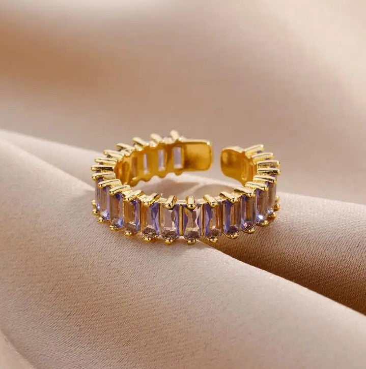 Anel Eos Purple - em aço inoxidável